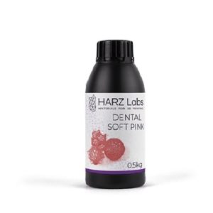 Фотополимер для 3D печати HARZ Labs Dental Soft Pink, розовый LCD/DLP 0.5 кг